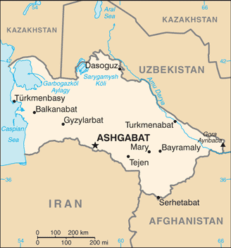 Karta Turkmenistan